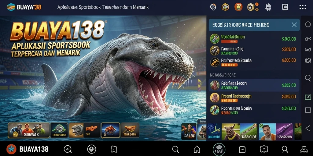 Tampilan gameplay menarik taruhan olahraga di BUAYA138.