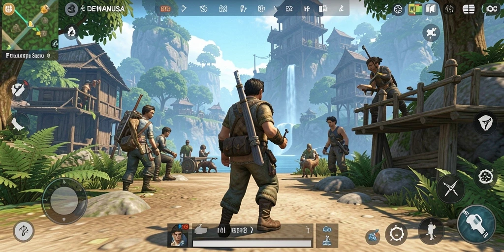 Tampilan gameplay DEWANUSA yang memukau dalam dunia terbuka.