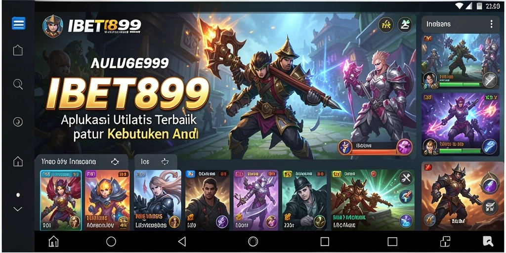 Tampilan utama aplikasi IBET899 dengan fitur utilitas yang memudahkan.
