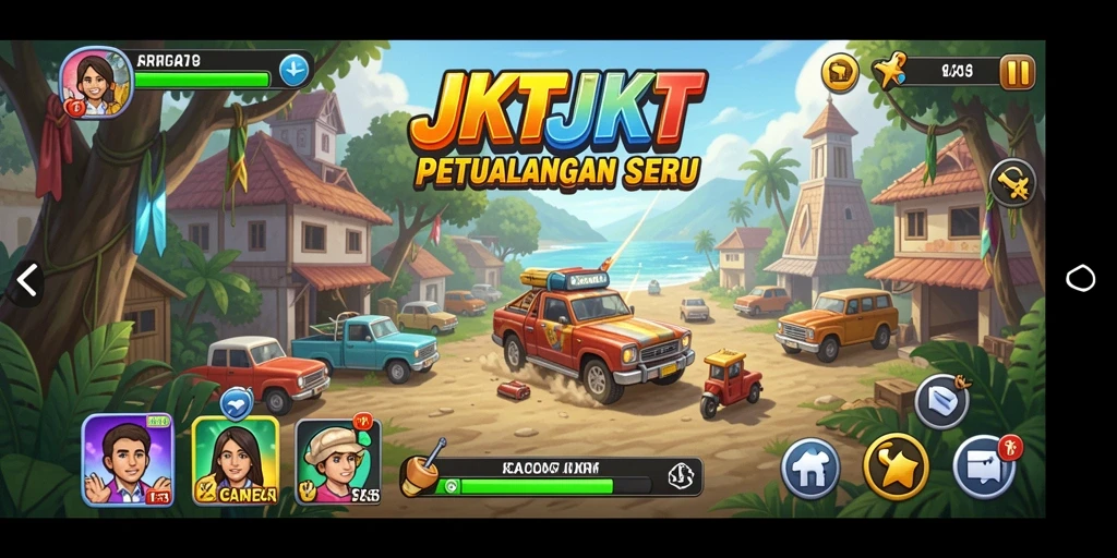 Tangkapan layar game JKTJKT menampilkan aksi seru dalam permainan Arcade.