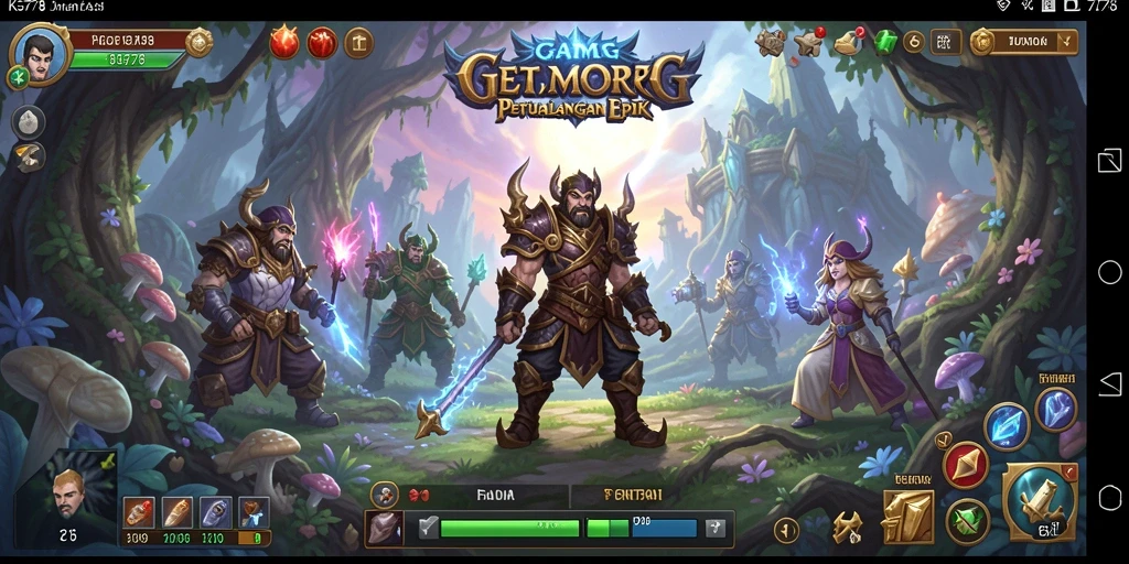 Tangkapan layar utama KG778 menampilkan aksi seru dalam petualangan MMORPG.
