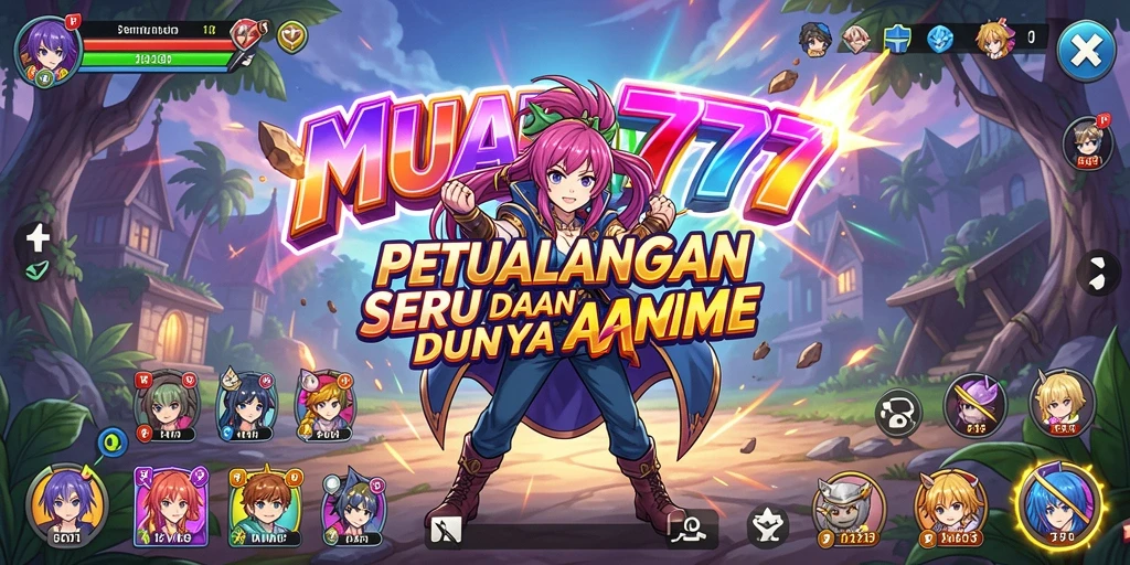 Screenshot gameplay MUARA777 menunjukkan aksi seru dan karakter Anime menarik.