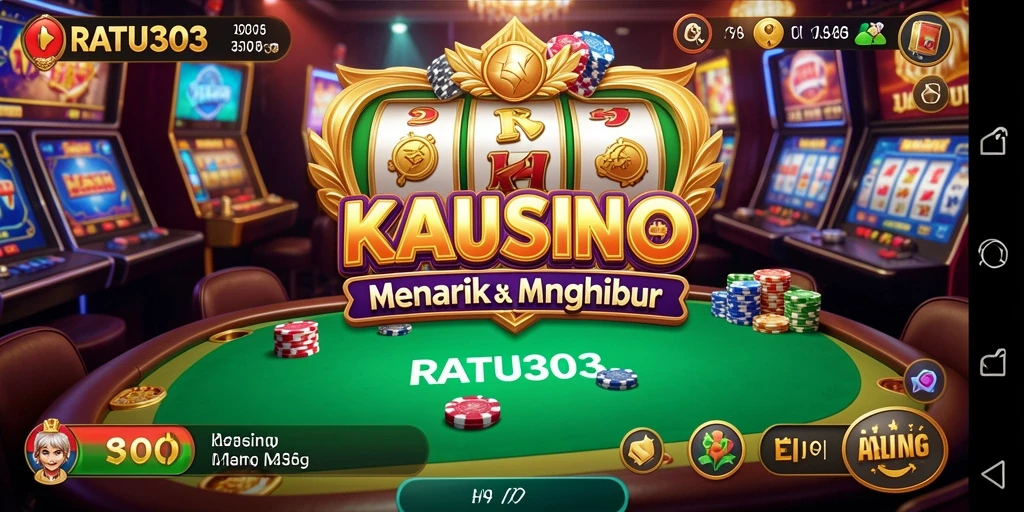 Screenshot gameplay menarik dari RATU303 dengan suasana kasino.