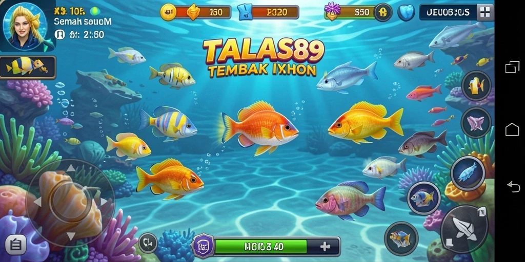 Tampilan menarik dari gameplay Tembak Ikan TALAS89.
