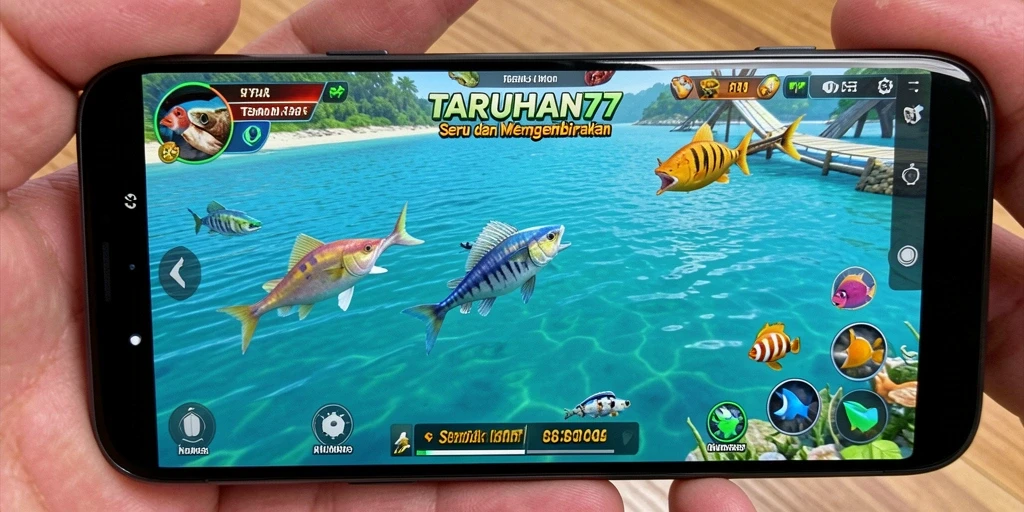 Screenshot TARUHAN77 menampilkan aksi seru dalam gameplay Tembak Ikan.