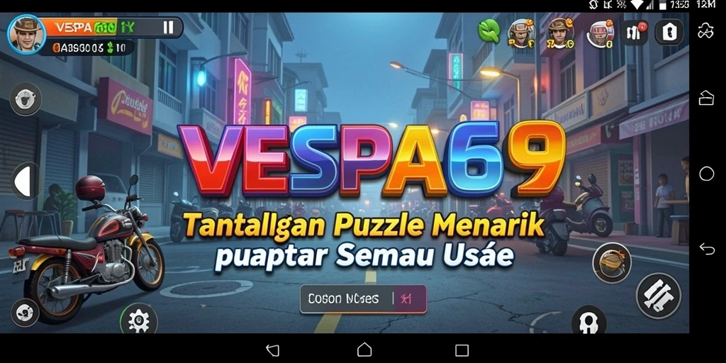 Tangkapan layar gameplay VESPA69 dengan tantangan puzzle yang menarik.